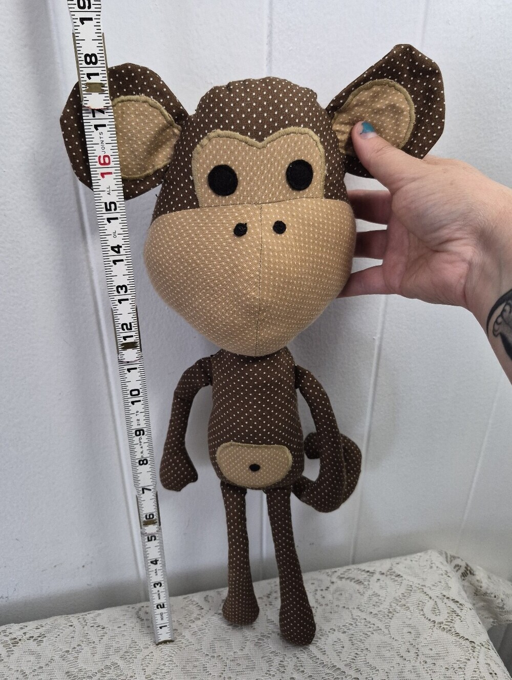 Handmade Monkey Plush - Picture 4 of 4